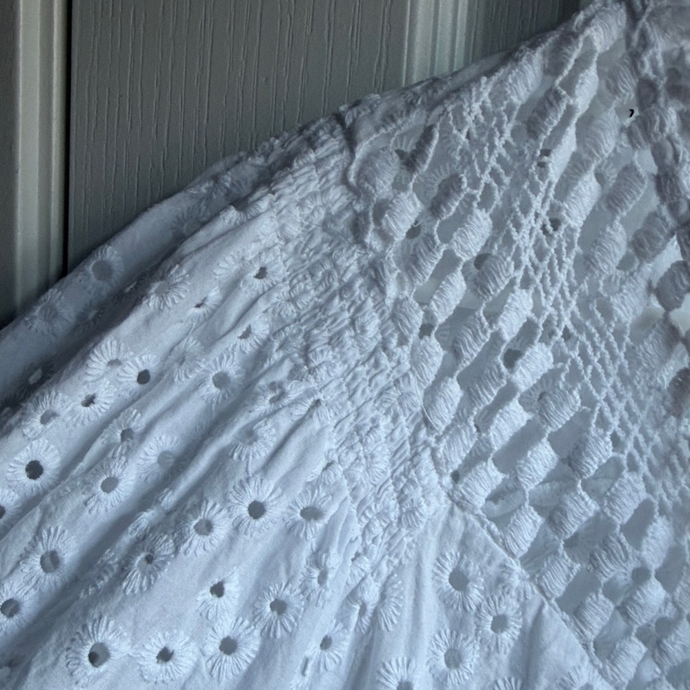 Simply Vera Vera Wang Eyelet Blouse Top Women's XL White - Picture 11 of 13